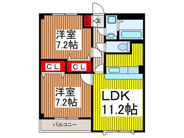 アンプルール彩華の物件間取画像